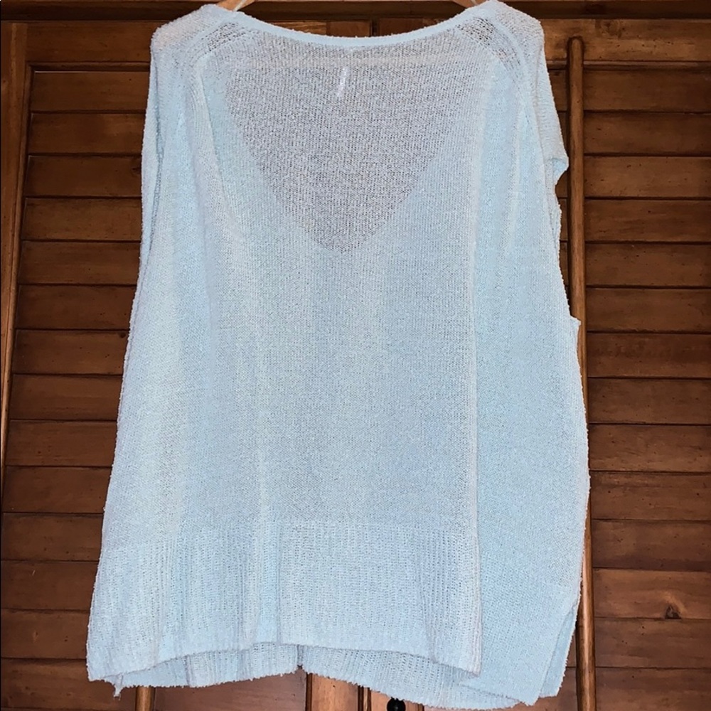 Free People Beach Cover-up Top Sweater Sz Large - Picture 6 of 7